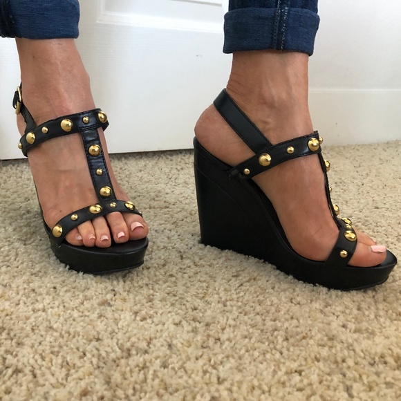 Carlos Santana Shoes - Carlos Santana Black Sandal Wedge Carlos Santana Shoes - Carlos Santana Black Sandal Wedge